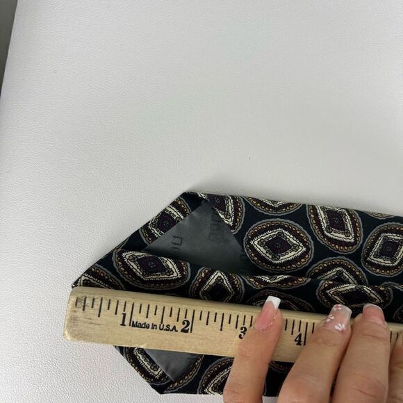 Robert Talbott mens tie diamond Print Silk - Picture 6 of 8